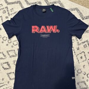 G-Star Dark Blue Tee with Red Logo